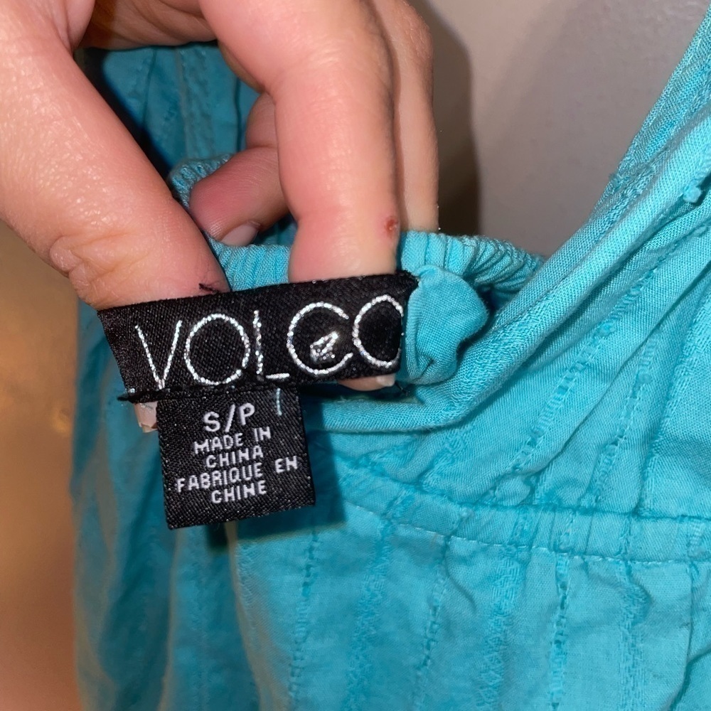 VOLCO blue flare mini dress - Picture 4 of 9